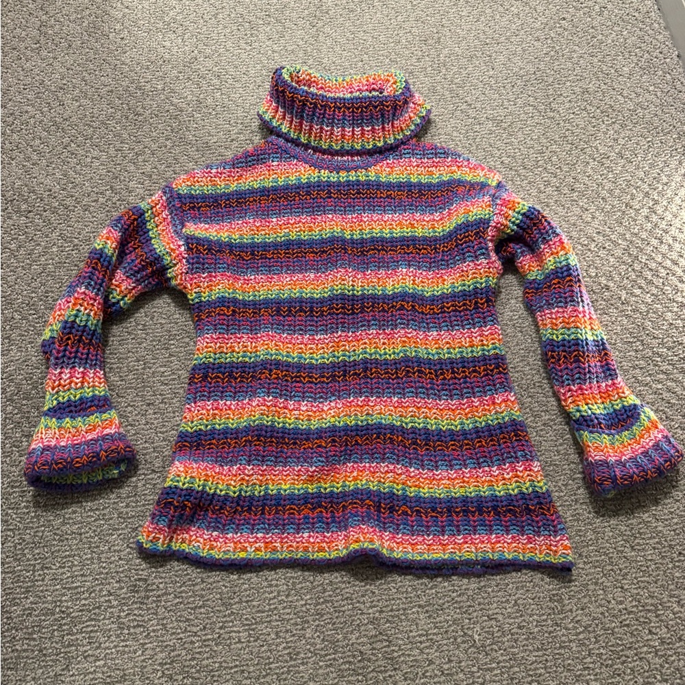 Forever 21 Multicolor Striped Turtleneck Sweater